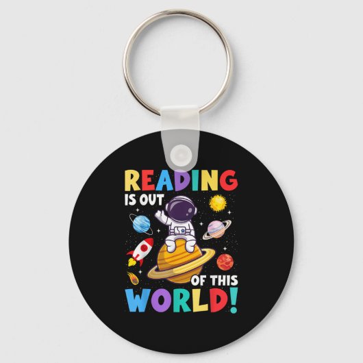 の読Is Out Of This World宇宙ブックスおもしろい値リスト キーホルダー (正面)