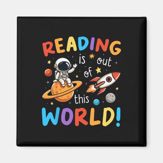 の読Is Out Of This World宇宙ブックスおもしろい値リスト マグネット (正面)
