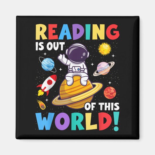 の読Is Out Of This World宇宙ブックスおもしろい値リスト マグネット (正面)