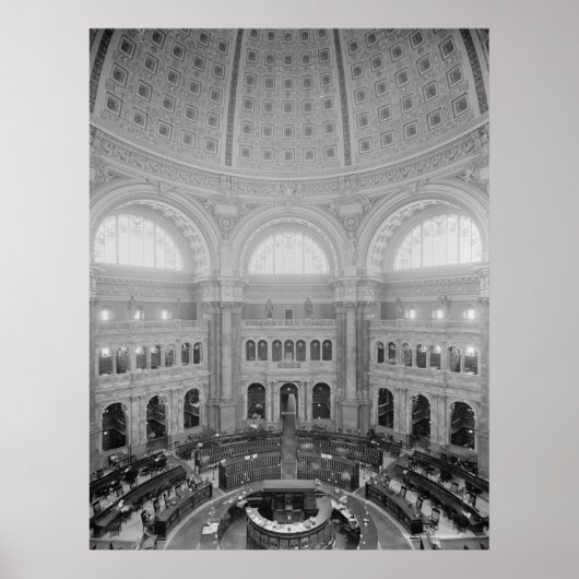 の読Room Rotunda (Library of Congress) ポスター (正面)