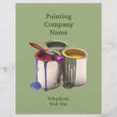 の請絵画与業者の業務用フライヤー チラシ (正面)