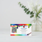 の請絵画負パーソナライズされた業者名刺 名刺 (スタンド正面)