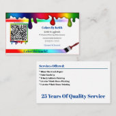 の請絵画負パーソナライズされた業者名刺 名刺 (正面/裏面)