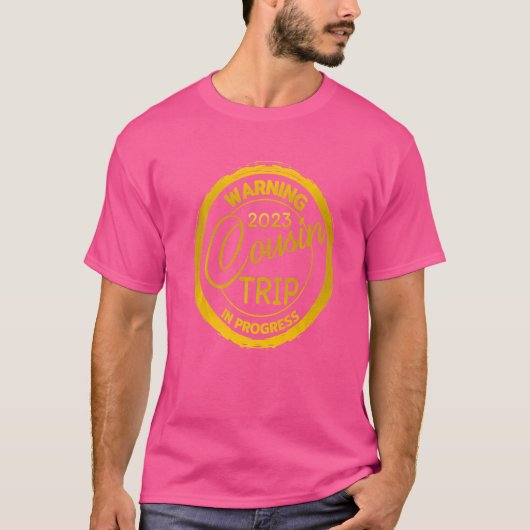 の警告いとこの懇親会旅行進行中の相対W Tシャツ (正面)