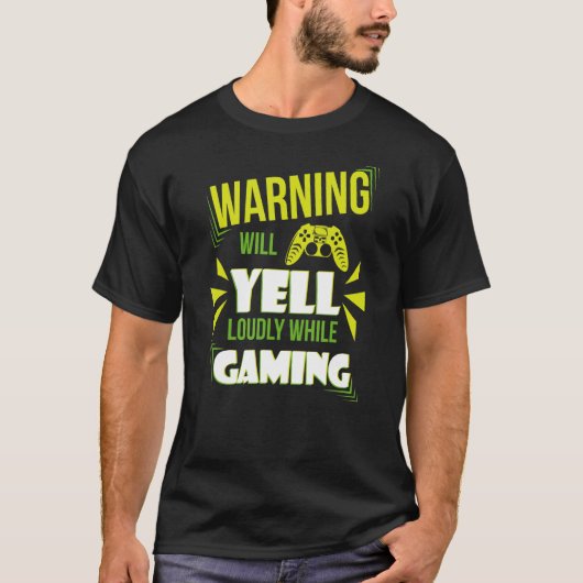 ~の警告ためにゲームが激しく叫ぶ Tシャツ (正面)