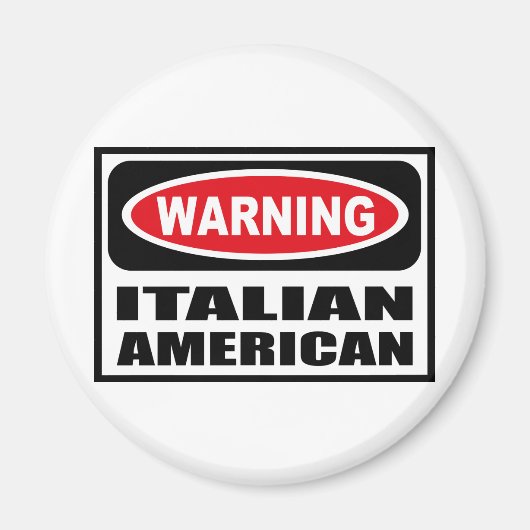 の警告アイタリアンメリカ磁石 マグネット (正面)