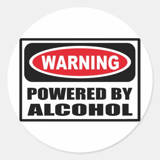 の警告アルコールのシール ラウンドシール (正面)