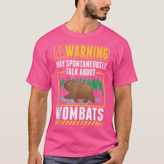の警告ウォンバット愛好家 Tシャツ (正面)