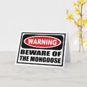 の警告グースのグリーティングカードに注意する カード (黄色い花)