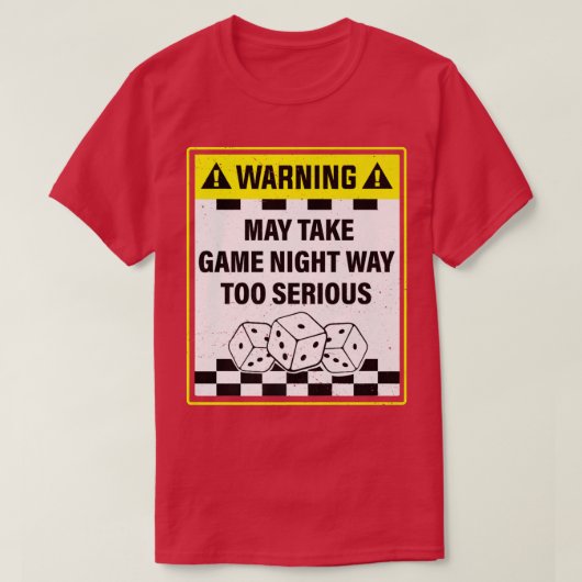 の警告ゲームの夜の道があまりにも深刻な面白いG Tシャツ (デザイン正面)