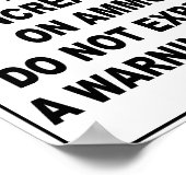 の警告ショット ポスター (角)