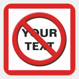 の警告シンボルなし大きカスタムいステッカー スクエアシール