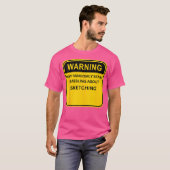 の警告スケッチについてランダムに話し始める Tシャツ (正面フル)