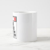 の警告ストックブローカー懸命が邪魔にならない ジャンボコーヒーマグカップ (正面)