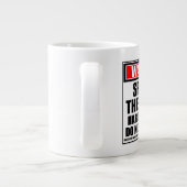 の警告セラピスト懸命 ジャンボコーヒーマグカップ (裏面)