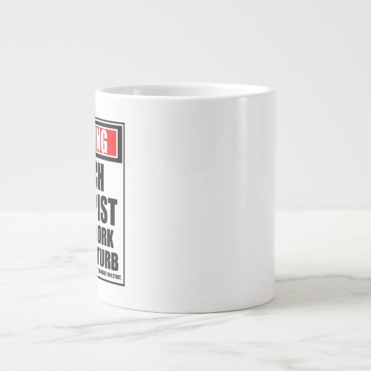 の警告セラピスト懸命 ジャンボコーヒーマグカップ (正面)