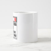 の警告ソーシャルメディアのスター懸命 ジャンボコーヒーマグカップ (正面)