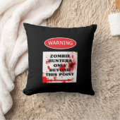 の警告ゾンビハンターのみ クッション (ブランケット)