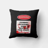 の警告ゾンビハンターのみ クッション (裏面)