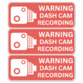 の警告ダッシュCAM記録車カメラのセキュリティ シール (正面)