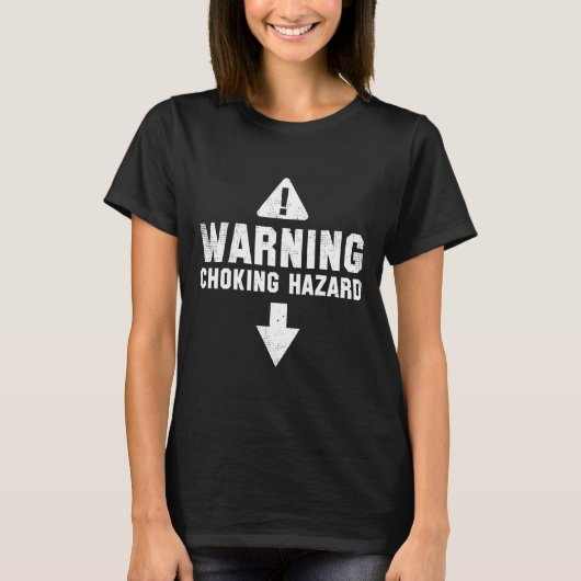の警告チョークハザード衣装のおもしろい簡単ハロウィー Tシャツ (正面)