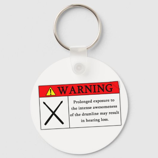 の警告ドラムラインキーチェーン キーホルダー (正面)