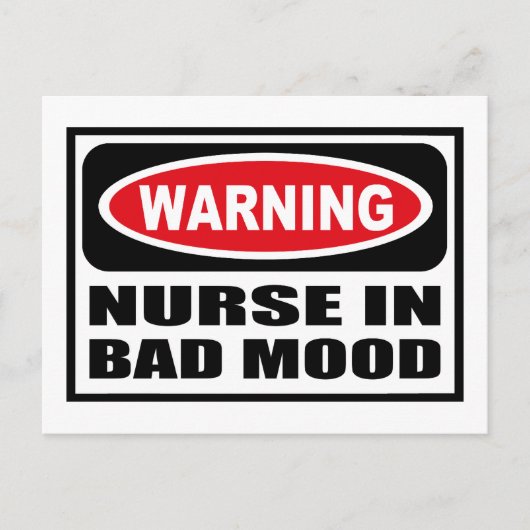 の警告ナース悪い雰囲気はがき ポストカード (正面)