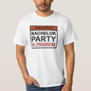 の警告バチュラーパーティ Tシャツ