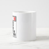 の警告バンド懸命が邪魔にならない ジャンボコーヒーマグカップ (正面)