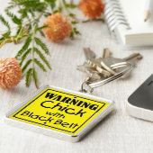 の警告ヒックと黒いベルトのキーチェーン キーホルダー (側面)