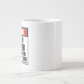 の警告ビーチコーマー懸命が邪魔にならない ジャンボコーヒーマグカップ (正面)