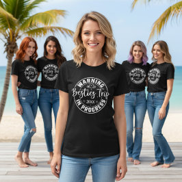 の警告ベスティーズの旅が白黒登場 Tシャツ