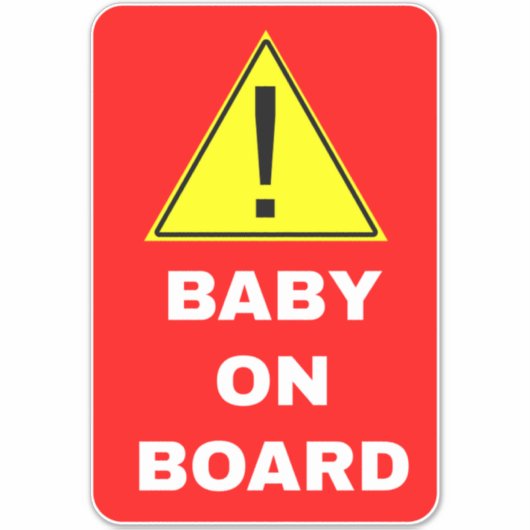 の警告ベビー シール (正面)