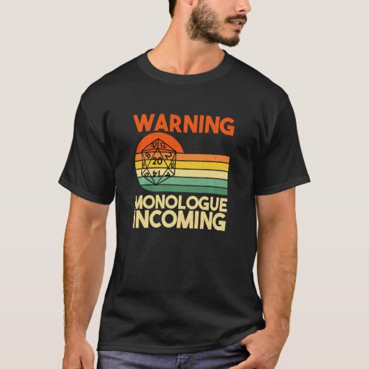の警告モノローグ着信ダンジョン眼Rpg転が博士。 Tシャツ (正面)