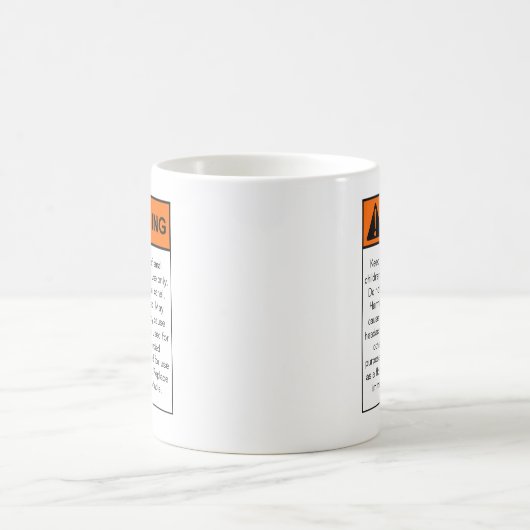 の警告レーベルのユーモアおもしろい コーヒーマグカップ (中央)