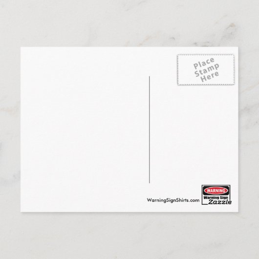 の警告不機嫌SCIENTIST AT WORKはがき ポストカード (裏面)