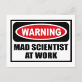 の警告不機嫌SCIENTIST AT WORKはがき ポストカード (正面)