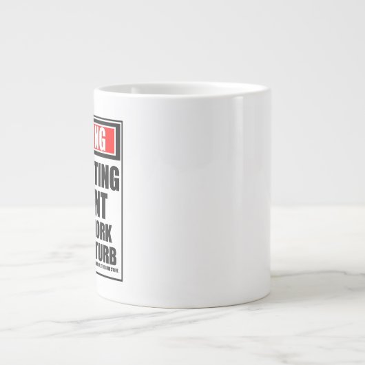 の警告会計懸命 ジャンボコーヒーマグカップ (正面)
