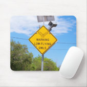 の警告低い飛んでいるフクロウ徴候 マウスパッド (マウス)