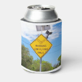 の警告低い飛んでいるフクロウ徴候 缶クーラー (缶裏面)
