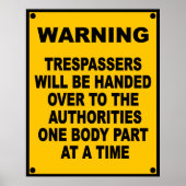 の警告侵入者 ポスター (正面)
