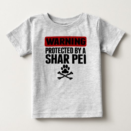 の警告保護の笑い声 ベビーTシャツ (正面)