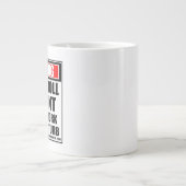 の警告働転が場の懸命 ジャンボコーヒーマグカップ (正面)