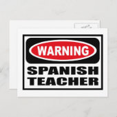の警告先生スペインのはがき ポストカード (正面/裏面)