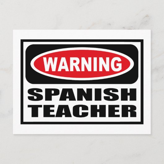 の警告先生スペインのはがき ポストカード (正面)