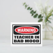 の警告先生悪い雰囲気はがき ポストカード (スタンド正面)