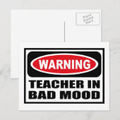 の警告先生悪い雰囲気はがき ポストカード (正面/裏面)