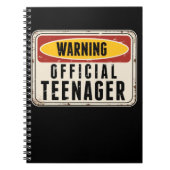 の警告公式10代の若者ボーイズ女子13誕生日 ノートブック (正面)