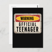 の警告公式10代の若者ボーイズ女子13誕生日 ポストカード (正面/裏面)