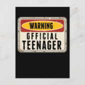 の警告公式10代の若者ボーイズ女子13誕生日 ポストカード (正面)